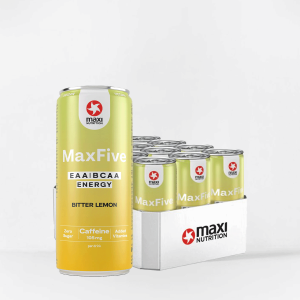 Maxi Nutrition MaxFive EAA/BCAA Energy Drink - 12 x 330 ml - Bitter Lemon